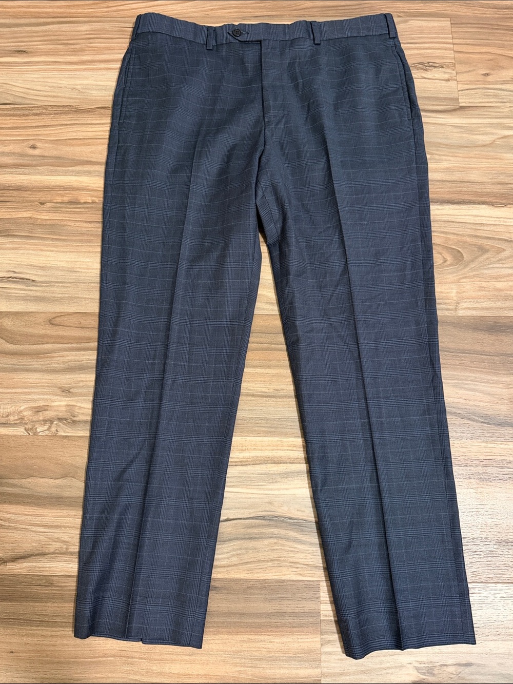 Brooks Brothers REGENT FIT Flat Front Dress Pants Men 38x31 Navy Wool Blend